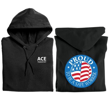 Proud to Be a Safe Worker Gildan® Unisex Heavy Blend Pullover Hooded Sweatshirt - Silkscreened Personalization Available from Positive Promotions