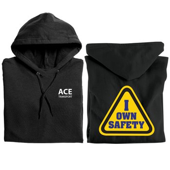 I Own Safety Gildan® Unisex Heavy Blend Pullover Hooded Sweatshirt - Silkscreened Personalization Available from Positive Promotions