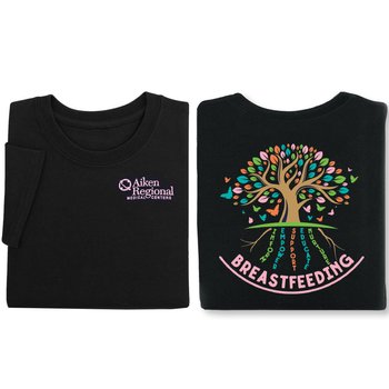Breastfeeding Tree Unisex 2-Sided Short-Sleeved T-Shirt - Silkscreened Personalization Available from Positive Promotions
