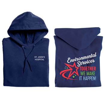 Environmental Services: Together, We Make It Happen! Gildan® Unisex Heavy Blend Pullover Hooded Sweatshirt - Silkscreened Personalization Available from Positive Promotions