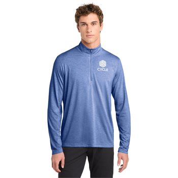 Sport-Tek® Men's Tri-Blend Performance Quarter-Zip Pullover - Silkscreened Personalization Available from Positive Promotions
