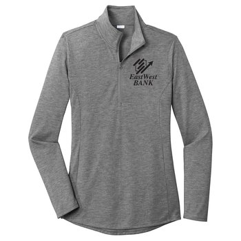 Sport-Tek® Women's Tri-Blend Performance Quarter-Zip Pullover - Silkscreened Personalization Available from Positive Promotions