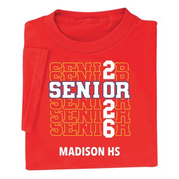 Senior 2026 Cascade Gildan® Unisex Heavy Cotton T-Shirt: Best-Selling Colors - Silkscreened Personalization Available from Positive Promotions