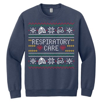 Respiratory Care Ugly Christmas Sweater GIldan® Unisex Heavy Blend® Crewneck Sweatshirt from Positive Promotions