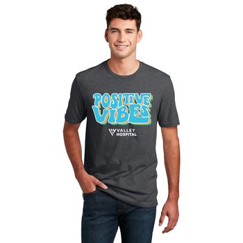 Limited Edition Positive Vibes/Have a Positive Day Unisex Super-Soft Fashion T-Shirt - Silkscreened Personalization Available from Positive Promotions