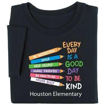 Every Day Is a Good Day to Be Kind Youth Short-Sleeved T-Shirt - Silkscreened Personalization Available from Positive Promotions