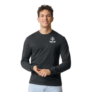 Gildan® Unisex Softstyle® CVC Long-Sleeved T-Shirt - Silkscreened Personalization Available from Positive Promotions