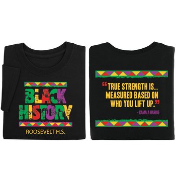 Black History/True Strength Youth 2-Sided Short-Sleeved T-Shirt - Silkscreened Personalization Available from Positive Promotions