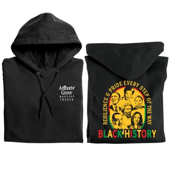 Black History: Resilience & Pride Every Step of the Way Gildan® Unisex Heavy Blend Pullover Hooded Sweatshirt - Silkscreened Personalization Available from Positive Promotions