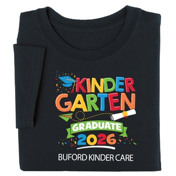 Kindergarten Graduate 2026 Gildan® Adult/Unisex Heavy Cotton T-Shirt: Best-Selling Colors - Silkscreened Personalization Available from Positive Promotions