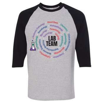 Lab Team Swirl Design Gildan &reg; Heavy Cotton &trade; 3/4 Raglan Sleeve T-Shirt from Positive Promotions
