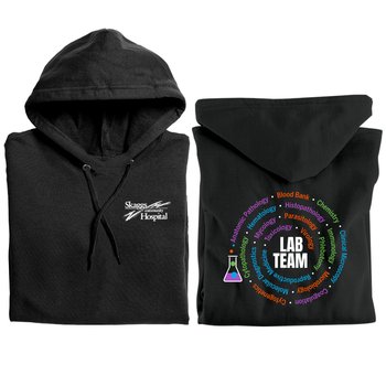 Lab Team Swirl Gildan&reg; Heavy Blend&trade; 8-Oz. Unisex 50/50 Hooded Sweatshirt from Positive Promotions