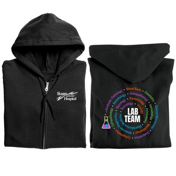Lab Team Swirl Gildan &reg; Full-Zip Hooded Sweatshirt from Positive Promotions
