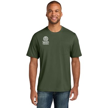 CornerStone® Unisex Workwear Pro Short-Sleeved Pocket Tee - Silkscreened Personalization Available from Positive Promotions