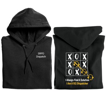 I Always Find a Solution. I Am a 911 Dispatcher. Gildan® Unisex Heavy Blend Pullover Hooded Sweatshirt - Silkscreened Personalization Available from Positive Promotions