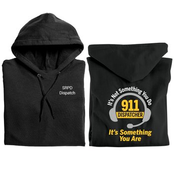 911 Dispatcher: It's Not Something You Do; It's Something You Are Gildan® Unisex Heavy Blend Pullover Hooded Sweatshirt - Silkscreened Personalization Available from Positive Promotions