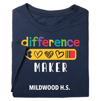 Difference Maker Unisex Short-Sleeved T-Shirt - Silkscreened Personalization Available from Positive Promotions