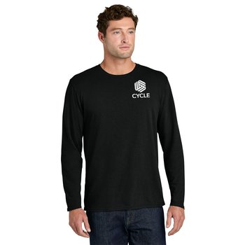Port & Co Adult/Unisex Easy Cotton Long-Sleeved Tee - Silkscreened Personalization Available from Positive Promotions