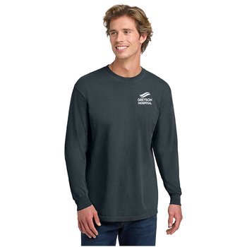Comfort Colors® Unisex Heavyweight Ring-Spun Long-Sleeved Tee - Silkscreened Personalization Available from Positive Promotions