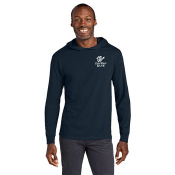 Jerzees Classics Unisex Cotton Long-Sleeved Hooded T-Shirt - Silkscreened Personalization Available from Positive Promotions