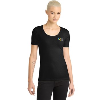 District® Women's V.I.T. Rib Scoop Neck Tee - Silkscreened Personalization Available from Positive Promotions