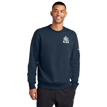Nike® Unisex Club Fleece Sleeve Swoosh Crew - Silkscreened Personalization Available from Positive Promotions