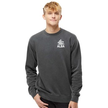 Independent Trading® Unisex 9-oz. Midweight Pigment Dye Crewneck Sweatshirt - Silkscreened Personalization Available from Positive Promotions