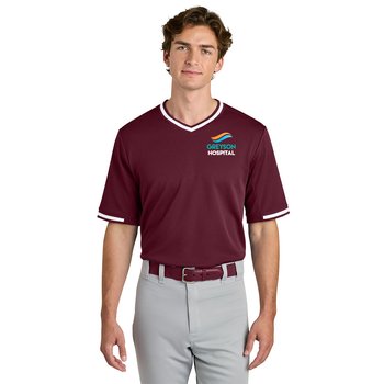 Sport-Tek® Tough Unisex Mesh V-Neck Baseball Jersey - Silkscreened Personalization Available from Positive Promotions