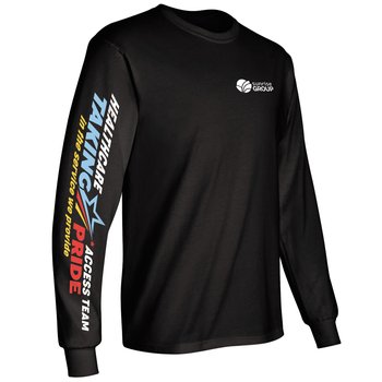 Healthcare Access Team: Taking Pride in the Service We Provide Unisex 2-Location Long-Sleeved T-Shirt - Silkscreened Personalization Available from Positive Promotions
