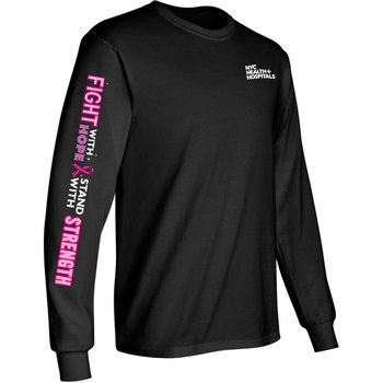 Fight With Hope, Stand With Strength Unisex Long-Sleeved 2-Location T-Shirt - Silkscreened Personalization Available from Positive Promotions