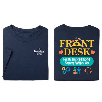 Front Desk: First Impressions Start With Us Short-Sleeve T-Shirt from Positive Promotions