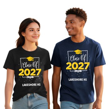 Class of 2027 Gildan® Adult/Unisex Heavy Cotton T-Shirt: Premium Colors - Silkscreened Personalization Available from Positive Promotions