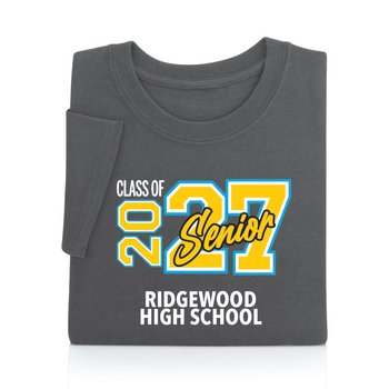 Class of 2027 Senior Gildan® Adult/Unisex Heavy Cotton T-Shirt: Premium Colors - Silkscreened Personalization Available from Positive Promotions