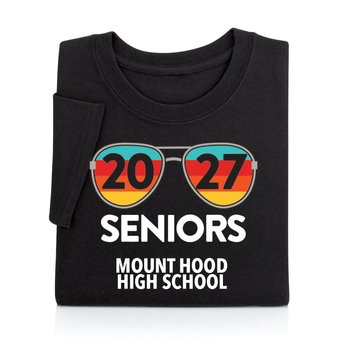 2027 Seniors Glasses Gildan® Adult/Unisex Heavy Cotton T-Shirt: Premium Colors - Silkscreened Personalization Available from Positive Promotions