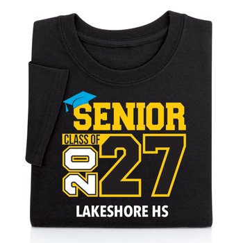 Senior Class of 2027 Cap Gildan® Adult/Unisex Heavy Cotton T-Shirt: Premium Colors - Silkscreened Personalization Available from Positive Promotions