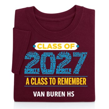 Class of 2027: A Class to Remember Gildan® Adult/Unisex Heavy Cotton T-Shirt: Premium Colors - Silkscreened Personalization Available from Positive Promotions