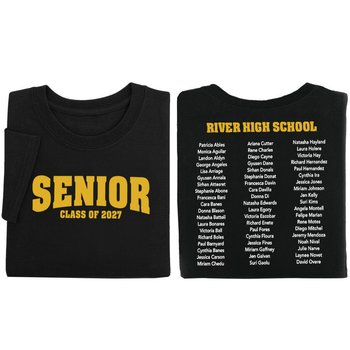 Senior Class of 2027 Gildan® Men's Heavy Cotton T-Shirt: Premium Colors - Silkscreened Personalization Available from Positive Promotions