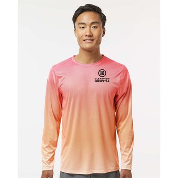 Paragon® Unisex Barbados Performance Pin Dot Long-Sleeved T-Shirt - Silkscreened Personalization Available from Positive Promotions