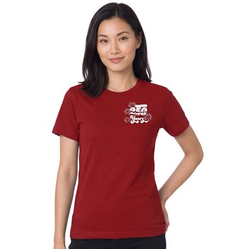 Bayside USA-Made Unisex 100% Cotton Short-Sleeved T-Shirt - Silkscreened Personalization Available from Positive Promotions