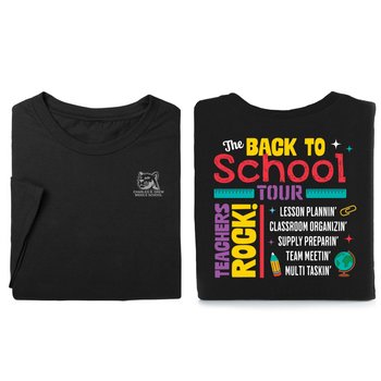 Back To School Tour 2-Sided T-Shirt With Personalization from Positive Promotions