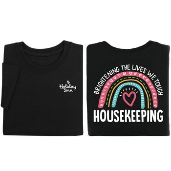 Housekeeping: Brightening The Lives We Touch - 2-Sided Shirt from Positive Promotions