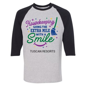 Housekeeping: Going The Extra Mile-Gildan &reg; Heavy Cotton &trade; 3/4 Raglan Sleeve T-Shirt from Positive Promotions