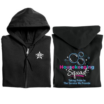 Housekeeping Squad Taking Pride In The Service We Provide Gildan &reg; Heavy Blend &reg; Full-Zip Hooded Sweatshirt from Positive Promotions