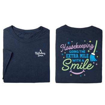 Housekeeping: Going The Extra Mile With A  Smile - 2-Sided Shirt from Positive Promotions