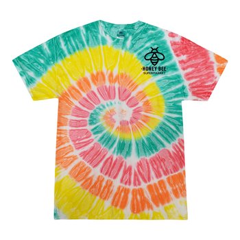 Tie-Dye Youth Cotton Short-Sleeved T-Shirt - Silkscreened Personalization Available from Positive Promotions