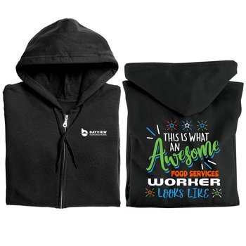 This Is What An Awesome Food Services Worker Looks Like Gildan &reg; Heavy Blend &reg; Full-Zip Hooded Sweatshirt from Positive Promotions