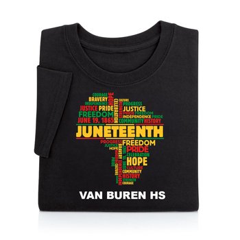 Juneteenth Gildan® Unisex Heavy Cotton T-Shirt: Best-Selling Colors - Silkscreened Personalization Available from Positive Promotions
