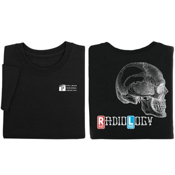 Radiology Skull Unisex 2-Sided Short-Sleeved T-Shirt - Silkscreened Personalization Available from Positive Promotions