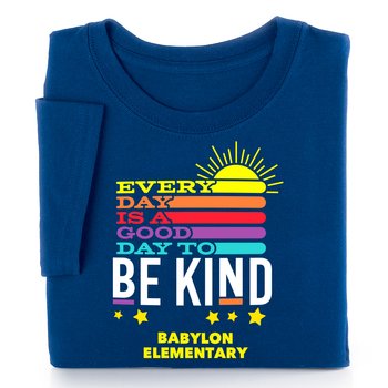 Every Day Is A Good Day To Be Kind Youth Short-Sleeved T-Shirt - Silkscreened Personalization Available from Positive Promotions