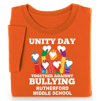 Unity Day: Together Against Bullying Youth Short-Sleeved T-Shirt - Silkscreened Personalization Available from Positive Promotions